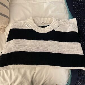 Margaret O’Leary navy and white striped sweater